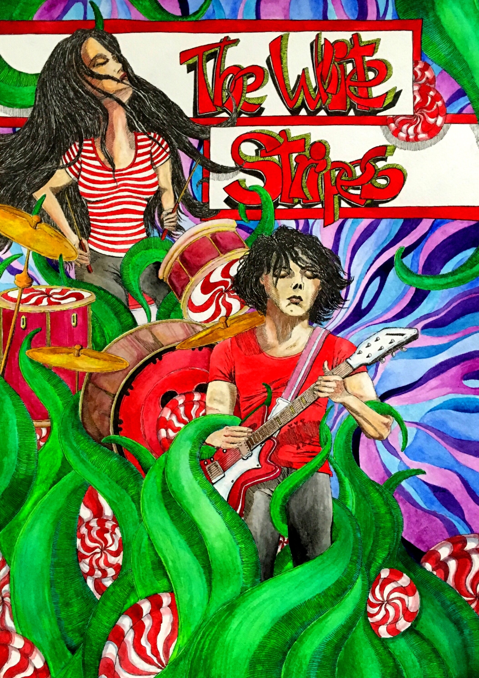 Optimized the white stripes